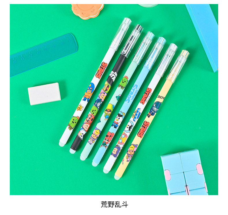 New Straight Gel Pen Wholesale Cartoon Cartoon Cute Signature Pen Ball Pen Factory Direct Supply Student Gel Pen