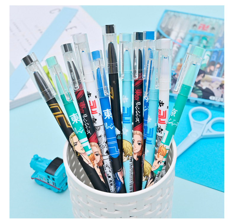 New Straight Gel Pen Wholesale Cartoon Cartoon Cute Signature Pen Ball Pen Factory Direct Supply Student Gel Pen