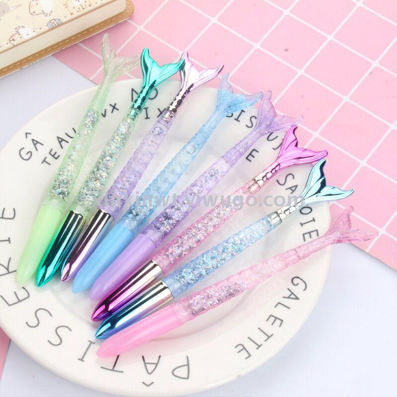 Japanese and Korean Creative New Fresh Girl Heart Student Writing Ball Pen Creative Gradient Fish Gel Pen Quicksand Pink Japanese and Korean Creative New Fresh Girl Heart Student Writing Ball Pen Creative Gradient Fish Gel Pen Quicksand Pink