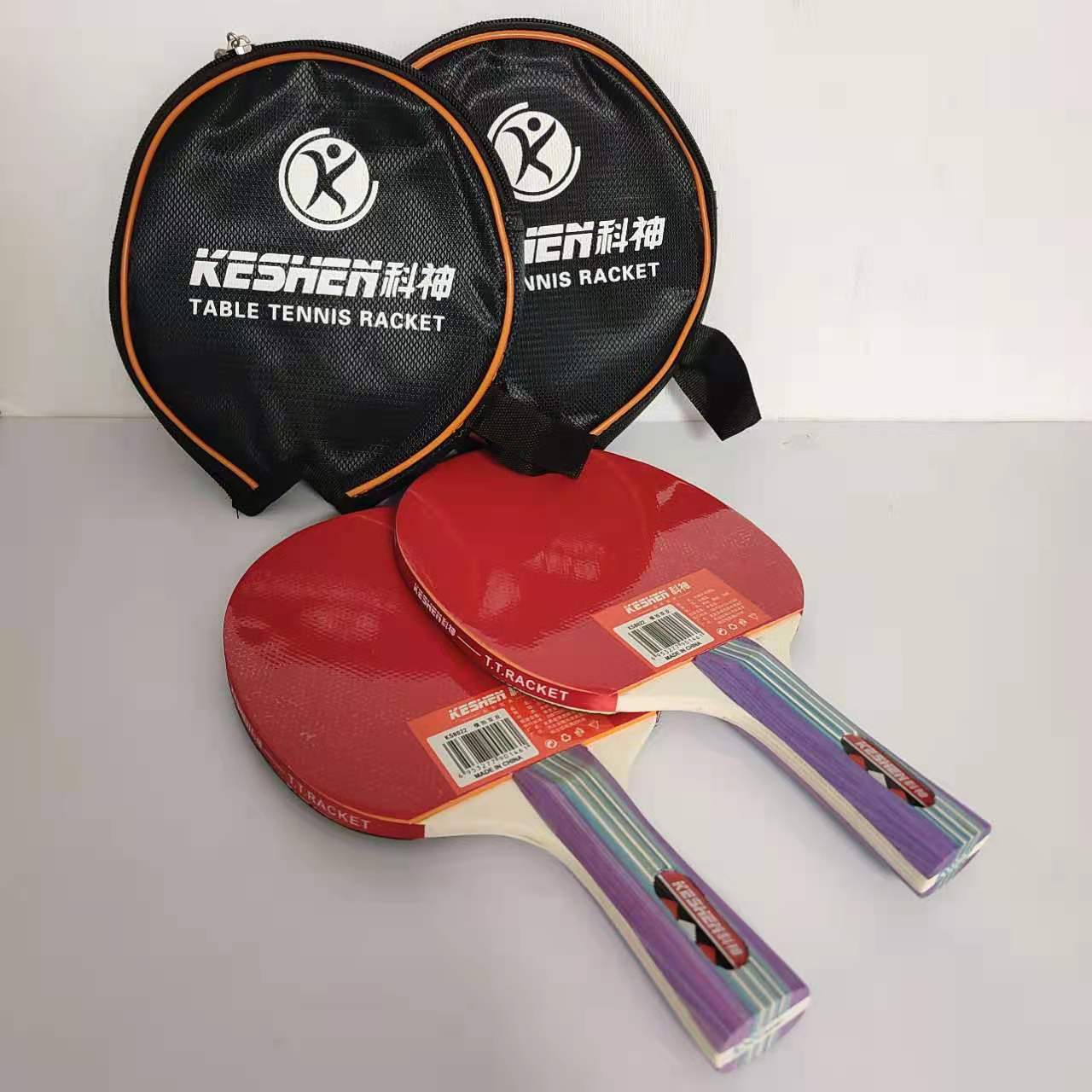 Sheng Hu Ren Table Tennis Rackets 2 Pack Beginner Table Tennis Ball Pen-Hold Grip Hand-Shake Grip Children Student Professional Double