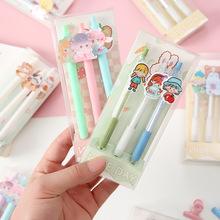 Cartoon Patch Pressing Pen Set Cute Girl Beating 5 Pack Gel Pen Student Writing Signature Ball Pen Cartoon Patch Pressing Pen Set Cute Girl Beating 5 Pack Gel Pen Student Writing Signature Ball Pen
