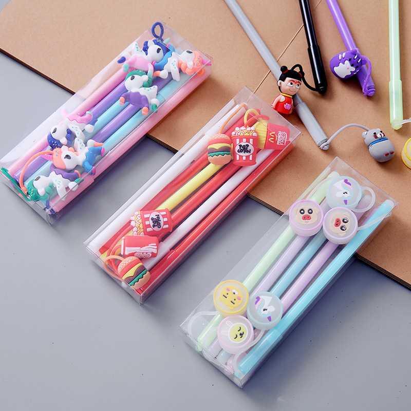 Cute Soft Glue Erasable Gel Pen Set 0.5 Rub Easy to Wipe Neutral Ball Pen Student Exam Signature Pen Small Gift