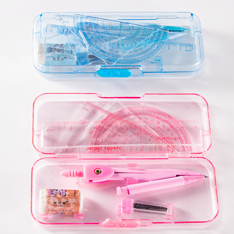 Student Compass Ruler Suit 7 Set Small Fresh Drawing Ruler Compasses Set Wholesale Student Compass Ruler Suit 7 Set Small Fresh Drawing Ruler Compasses Set Wholesale