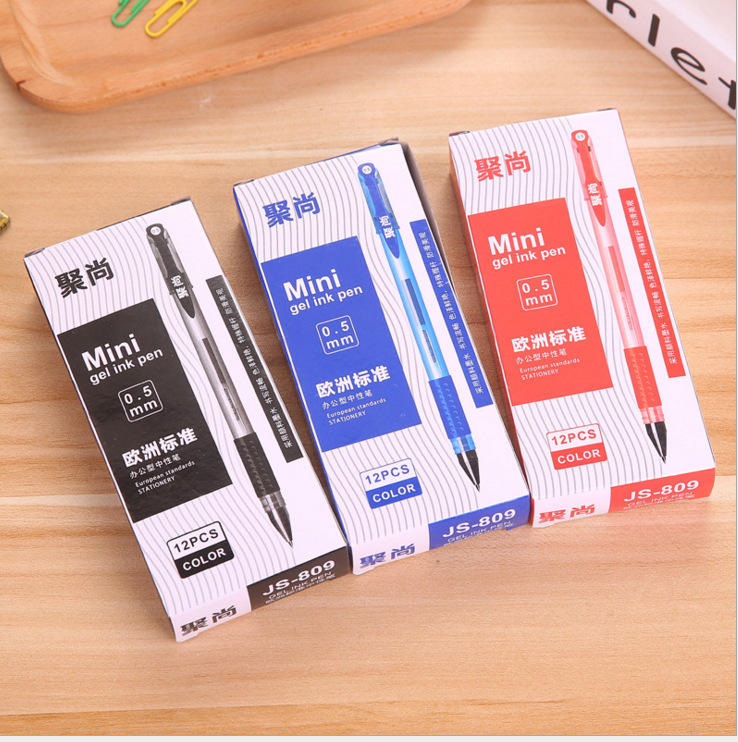 Gel Pen Ball Pen Signature Pen 0.5mm Bullet Black Red Blue Refill Office Study Exam Stationery