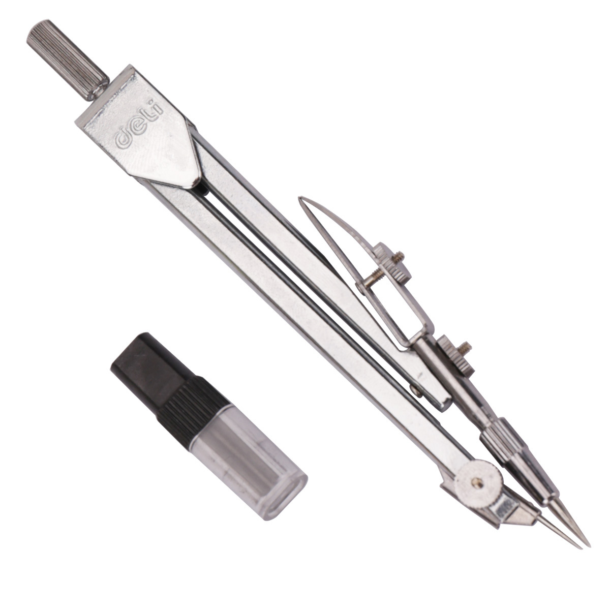 Deli Compasses 8601 Metal Compass Compasses Primary and Secondary School Students Drawing Painting Design Examination Standard Compasses Ruler Set