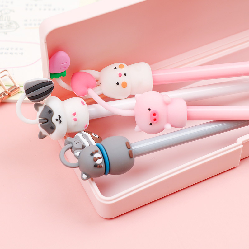 Korean Creative Cartoon Cute Pet Garden Gel Pen Simple Cute Student Exam Ball Pen Writing Signature Pen