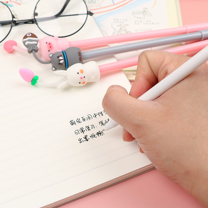 Korean Creative Cartoon Cute Pet Garden Gel Pen Simple Cute Student Exam Ball Pen Writing Signature Pen