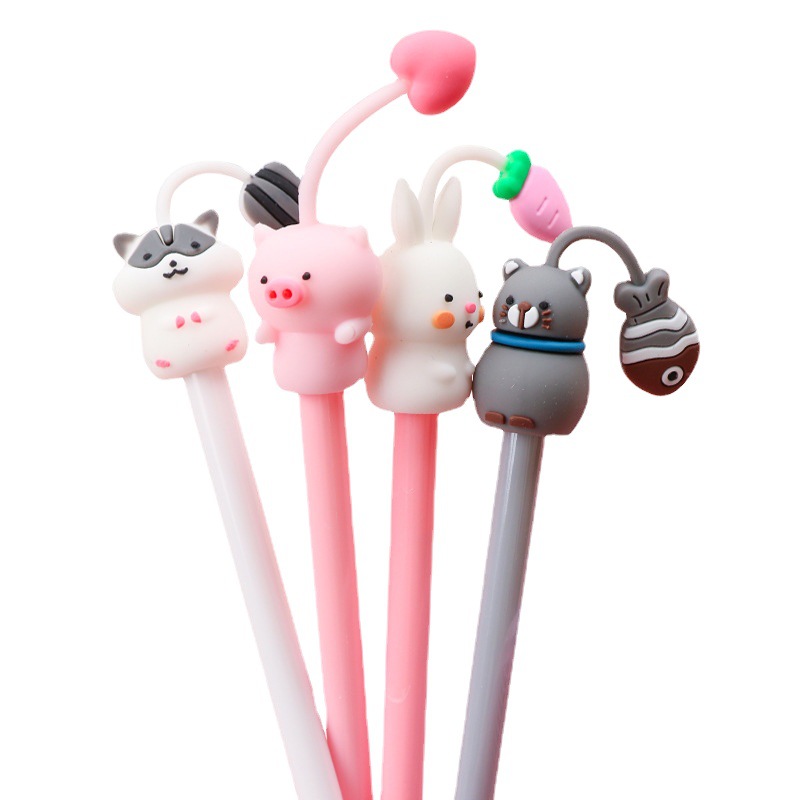 Korean Creative Cartoon Cute Pet Garden Gel Pen Simple Cute Student Exam Ball Pen Writing Signature Pen