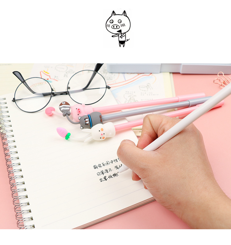 Korean Creative Cartoon Cute Pet Garden Gel Pen Simple Cute Student Exam Ball Pen Writing Signature Pen Korean Creative Cartoon Cute Pet Garden Gel Pen Simple Cute Student Exam Ball Pen Writing Signature Pen
