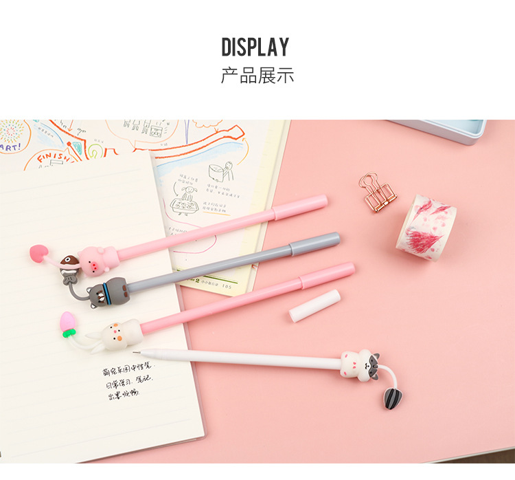 Korean Creative Cartoon Cute Pet Garden Gel Pen Simple Cute Student Exam Ball Pen Writing Signature Pen Korean Creative Cartoon Cute Pet Garden Gel Pen Simple Cute Student Exam Ball Pen Writing Signature Pen