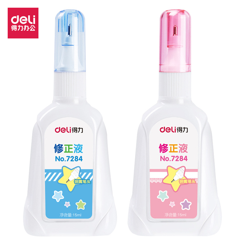 Judian Deli/Deli Correction Fluid 7284 Korean Creative Correction Fluid Cute Student Correction Fluid 15ml
