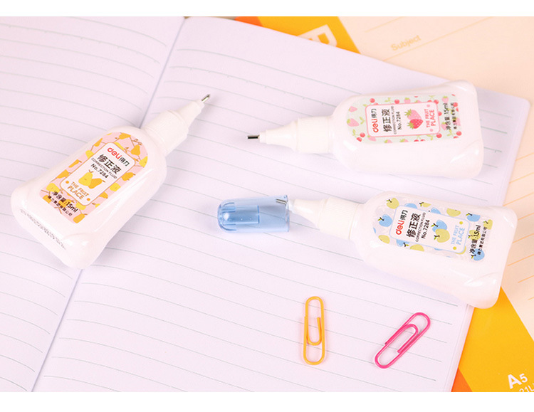 Judian Deli/Deli Correction Fluid 7284 Korean Creative Correction Fluid Cute Student Correction Fluid 15ml Judian Deli/Deli Correction Fluid 7284 Korean Creative Correction Fluid Cute Student Correction Fluid 15ml