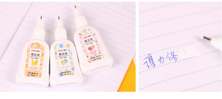 Judian Deli/Deli Correction Fluid 7284 Korean Creative Correction Fluid Cute Student Correction Fluid 15ml Judian Deli/Deli Correction Fluid 7284 Korean Creative Correction Fluid Cute Student Correction Fluid 15ml