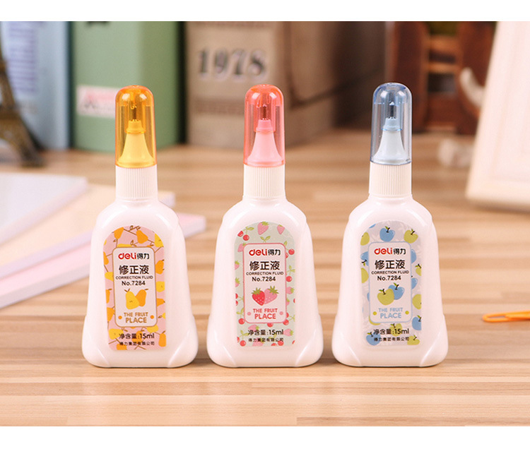 Judian Deli/Deli Correction Fluid 7284 Korean Creative Correction Fluid Cute Student Correction Fluid 15ml Judian Deli/Deli Correction Fluid 7284 Korean Creative Correction Fluid Cute Student Correction Fluid 15ml