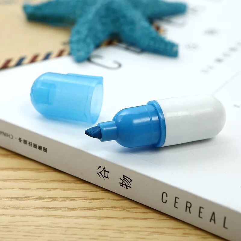 New cute student learns stationery pill watercolor pen polychromatic highlighter