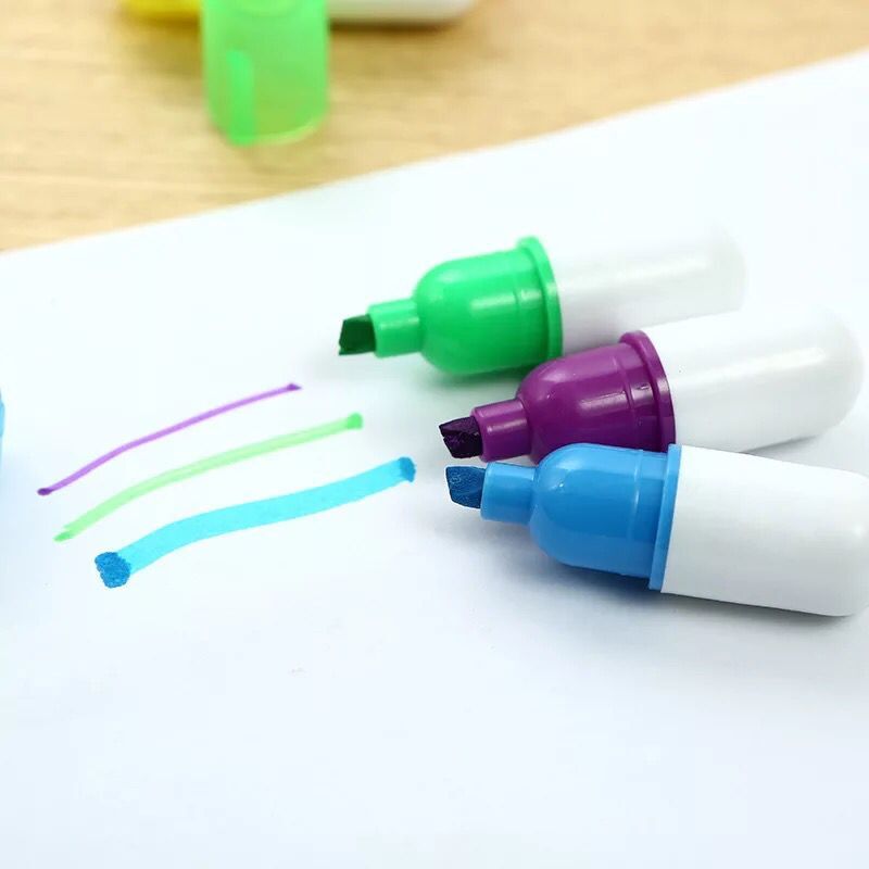 New cute student learns stationery pill watercolor pen polychromatic highlighter