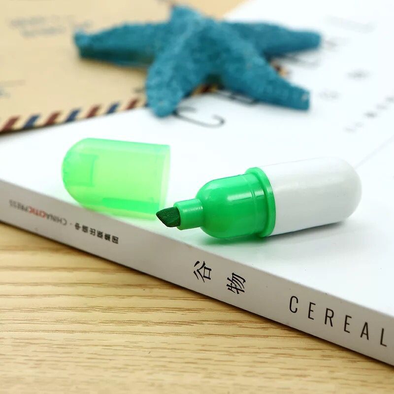New cute student learns stationery pill watercolor pen polychromatic highlighter