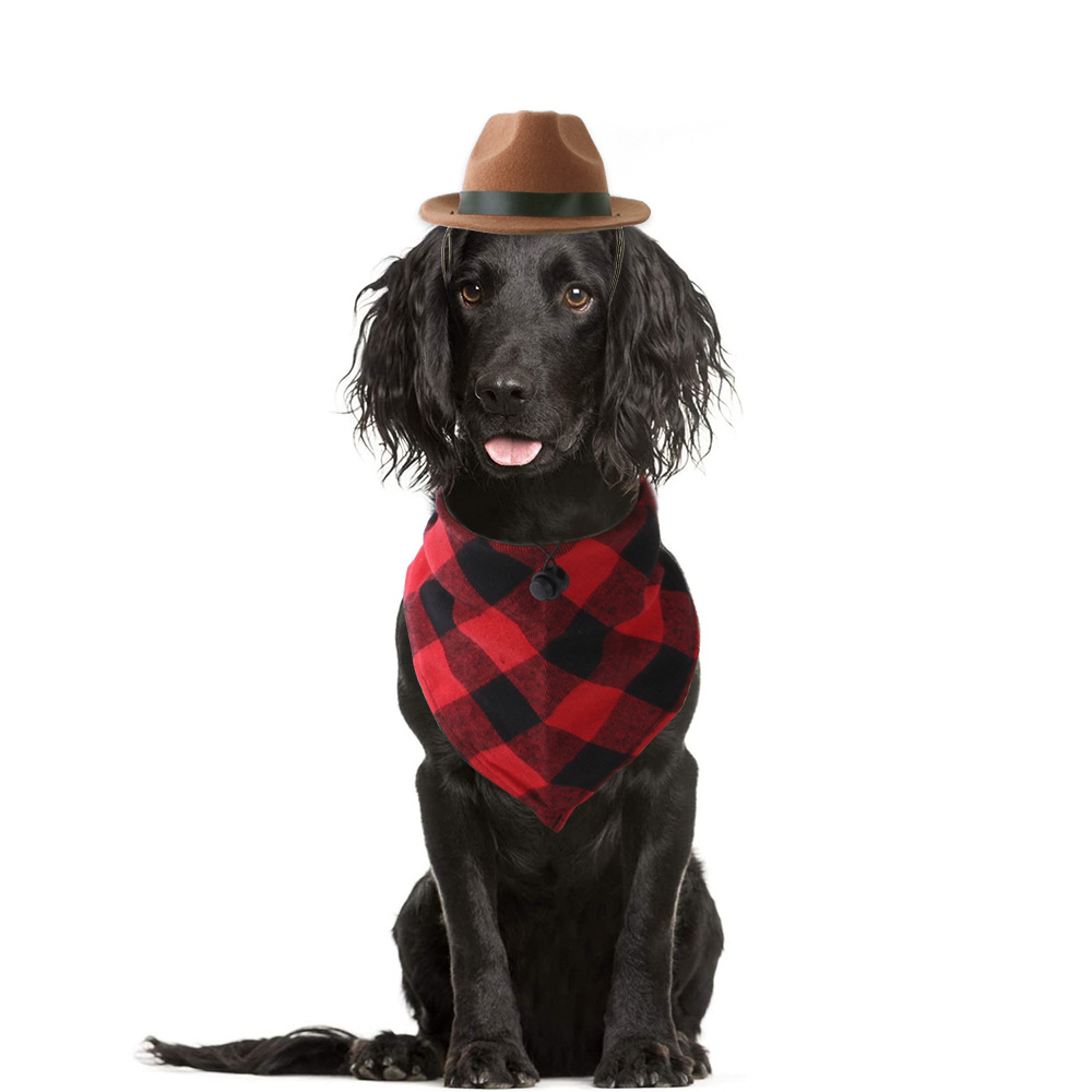 Factory Wholesale New Pet Hat Dog Cowboy Hat Triangular Binder Suit Headgear Cat Funny Headdress
