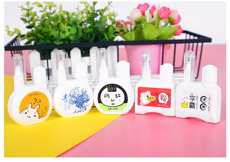 Baitong Correction Fluid Quick-Drying Type Correction Fluid Personality Correction Pen Correction Pen Correction Pen Double-Headed Brush Correction Fluid Baitong Correction Fluid Quick-Drying Type Correction Fluid Personality Correction Pen Correction Pen Correction Pen Double-Headed Brush Correction Fluid