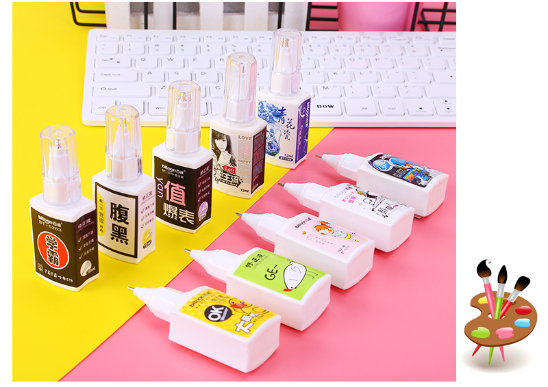 Baitong Correction Fluid Quick-Drying Type Correction Fluid Personality Correction Pen Correction Pen Correction Pen Double-Headed Brush Correction Fluid Baitong Correction Fluid Quick-Drying Type Correction Fluid Personality Correction Pen Correction Pen Correction Pen Double-Headed Brush Correction Fluid