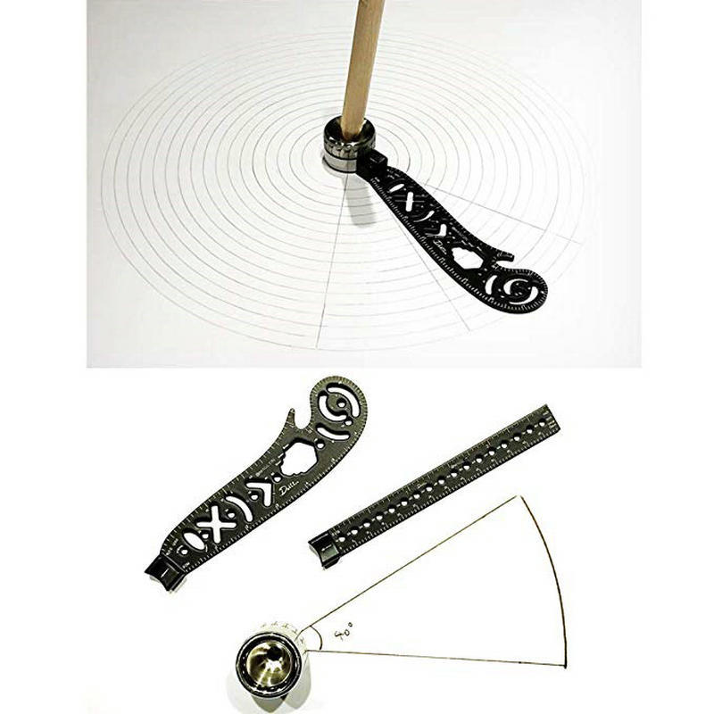 Hot Sale Drawing Compass Multifunctional Drawing Ruler Creative Magnetic Drawing Drawing Ruler Compasses