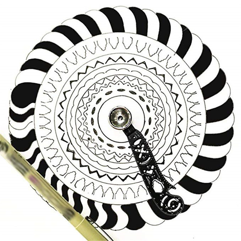 Hot Sale Drawing Compass Multifunctional Drawing Ruler Creative Magnetic Drawing Drawing Ruler Compasses