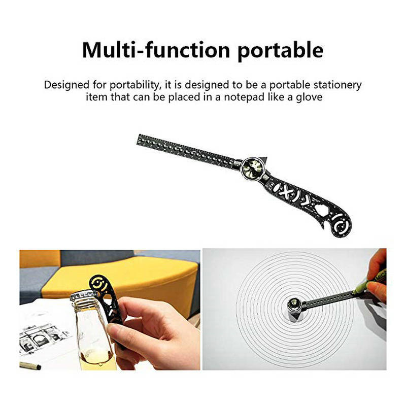 Hot Sale Drawing Compass Multifunctional Drawing Ruler Creative Magnetic Drawing Drawing Ruler Compasses