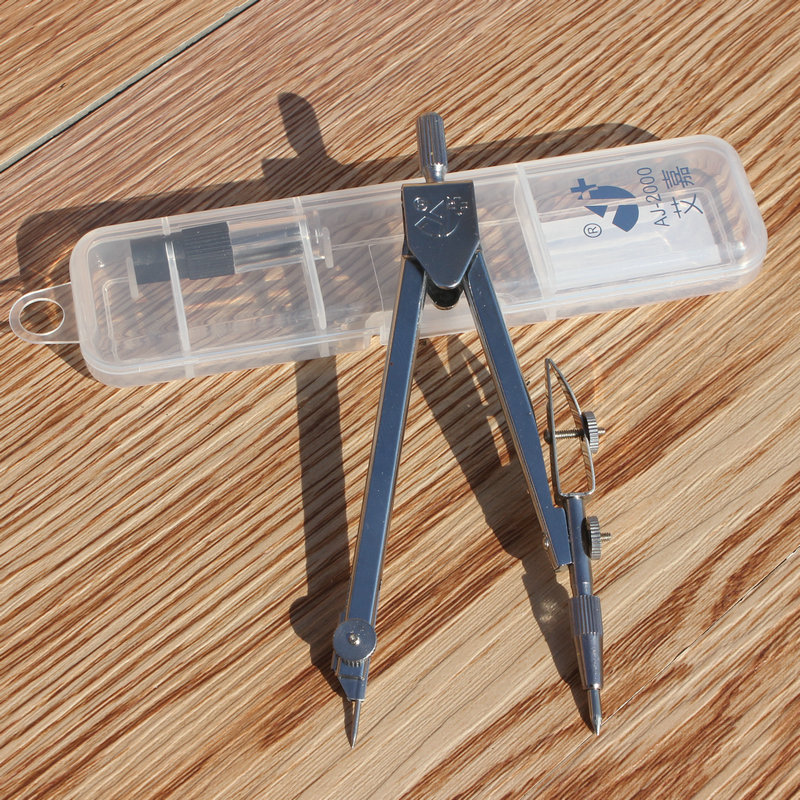 Aijia 2084 Candy Color Student Compasses with Pencil Refill Metal Shell Solid and Durable New Special Offer