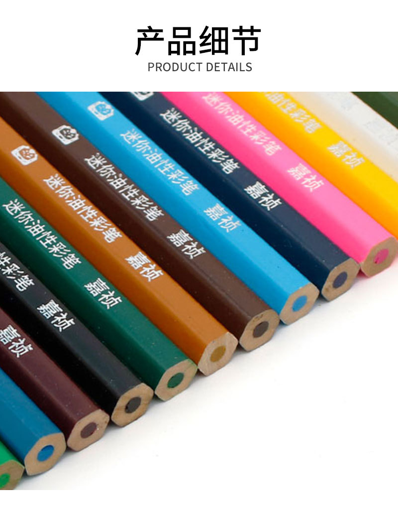 12-Color Mini Color Lead Corner Cartoon Biological Ball 24-Color Barrel Color Pencil Painting Graffiti Pen Gift