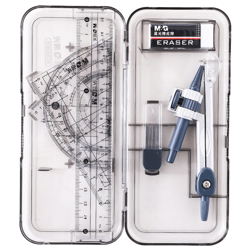 Chenguang Compasses Ruler Set Set Ruler Set Square Protractor Student Exam Drawing Measurement Eight-Piece Set 90807