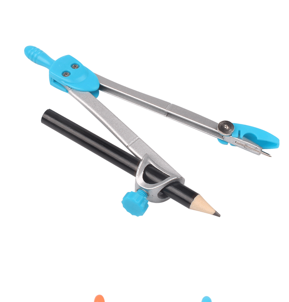 10-Piece Student Metal Compass Set Student Children Drawing 10-Piece Set Compasses Ruler Set Wholesale