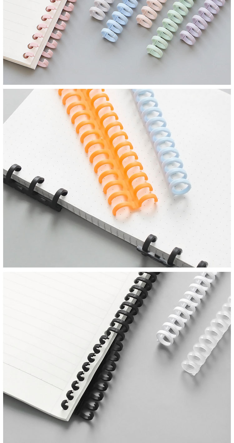 Binder Mechanism A4 Plastic LooseLeaf Binder Open LooseLeaf Buckle B5 Binding Strip 20Hole Binding Ring A5 Color Spot