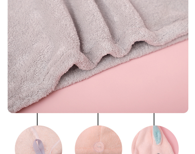 Cap Micron NonSlip Yarn Triangular Binder Shower Cap Coral Velvet WaterAbsorbing QuickDrying Hair Drying Towel