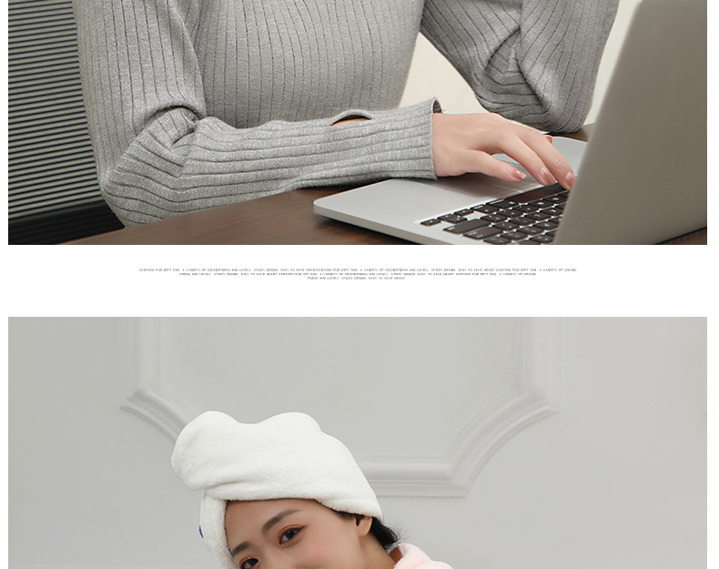 Cap Micron NonSlip Yarn Triangular Binder Shower Cap Coral Velvet WaterAbsorbing QuickDrying Hair Drying Towel