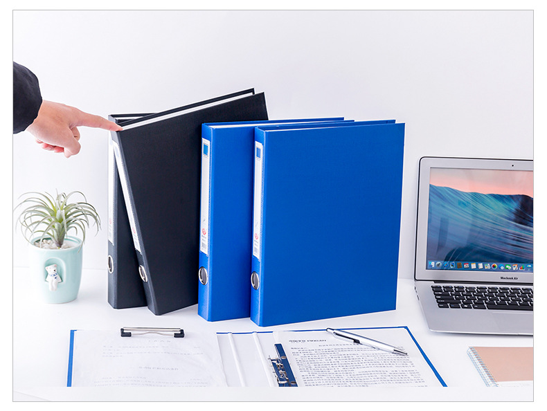 Office Stationery File Organize Folders 1.5-Inch Cardboard Folder Punch Contract Folder D-Type Loose-Leaf Binder