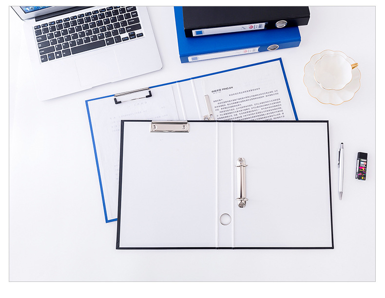 Office Stationery File Organize Folders 1.5-Inch Cardboard Folder Punch Contract Folder D-Type Loose-Leaf Binder