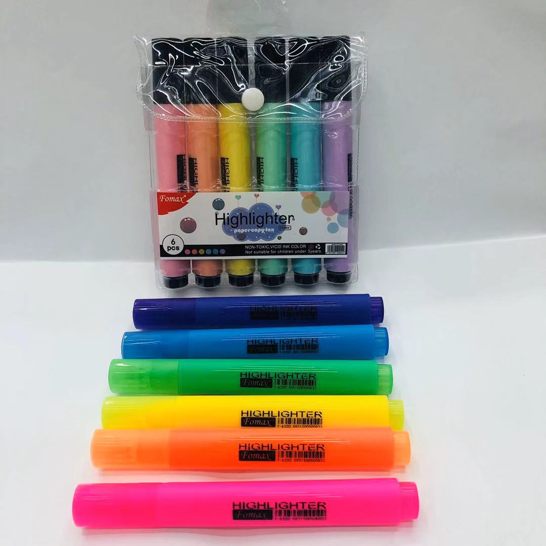 Fomax triangle high volume highlighter thick macaron candy colored highlighter