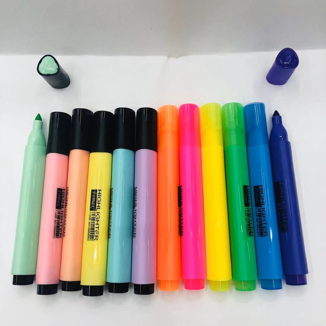 Fomax triangle high volume highlighter thick macaron candy colored highlighter