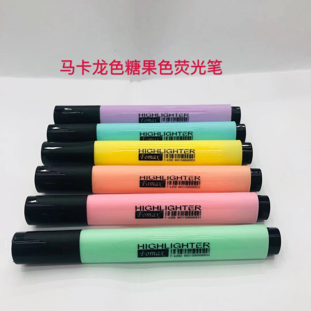 Fomax triangle high volume highlighter thick macaron candy colored highlighter