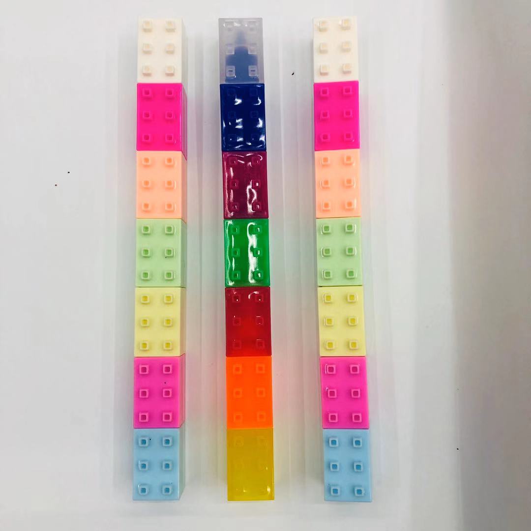 Multi-section mini block highlighter can be freely assembled small block highlighter 6 colors