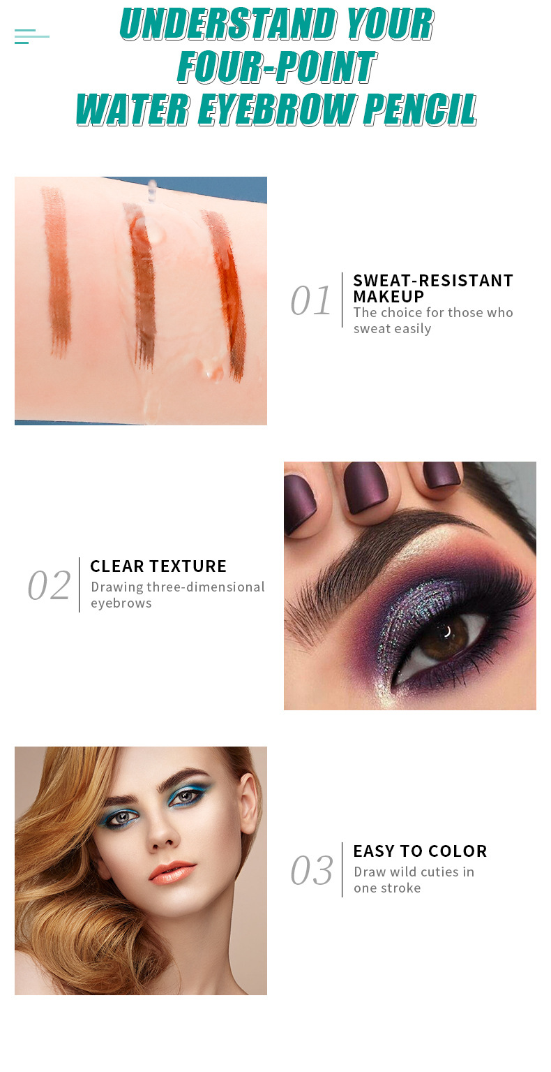 Brand FourFork UltraFine Eyebrow Pencil FourClaw Not Smudge Eyebrow Pencil Waterproof SweatProof Liquid Makeup Cosmetics Brand FourFork UltraFine Eyebrow Pencil FourClaw Not Smudge Eyebrow Pencil Waterproof SweatProof Liquid Makeup Cosmetics