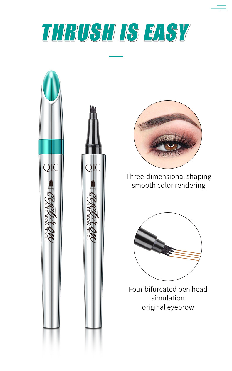 Brand FourFork UltraFine Eyebrow Pencil FourClaw Not Smudge Eyebrow Pencil Waterproof SweatProof Liquid Makeup Cosmetics Brand FourFork UltraFine Eyebrow Pencil FourClaw Not Smudge Eyebrow Pencil Waterproof SweatProof Liquid Makeup Cosmetics