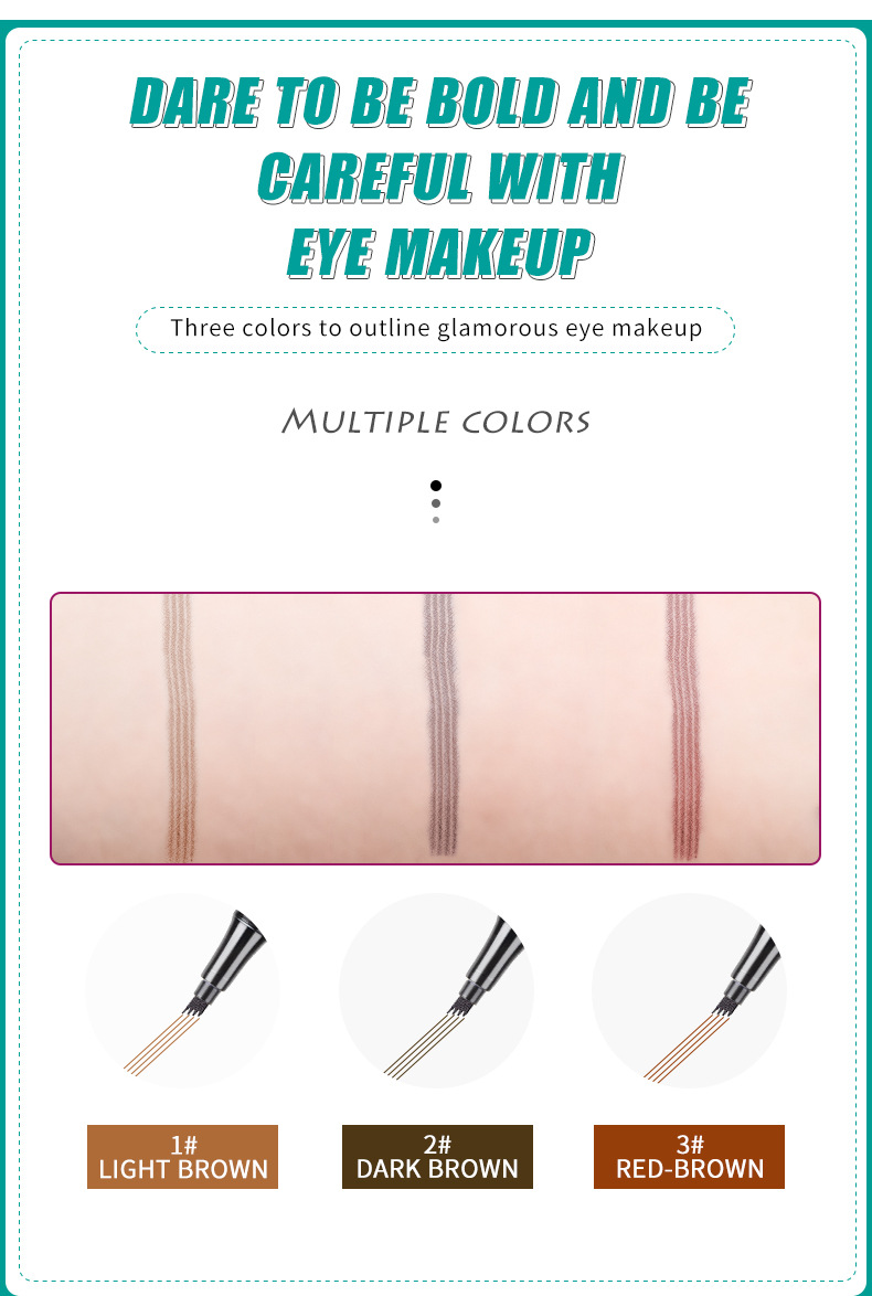 Brand FourFork UltraFine Eyebrow Pencil FourClaw Not Smudge Eyebrow Pencil Waterproof SweatProof Liquid Makeup Cosmetics Brand FourFork UltraFine Eyebrow Pencil FourClaw Not Smudge Eyebrow Pencil Waterproof SweatProof Liquid Makeup Cosmetics