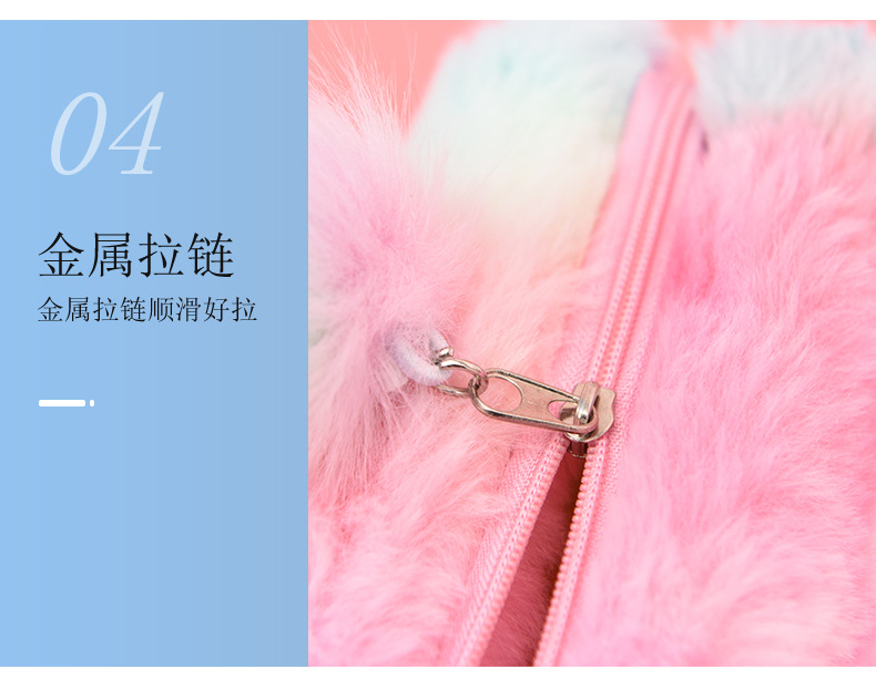 Korean Creative Pencil Case Gradient Color Cute Girl Plush Octagonal Pencil Case Girl Heart Student Minimalist Buggy Bag Korean Creative Pencil Case Gradient Color Cute Girl Plush Octagonal Pencil Case Girl Heart Student Minimalist Buggy Bag