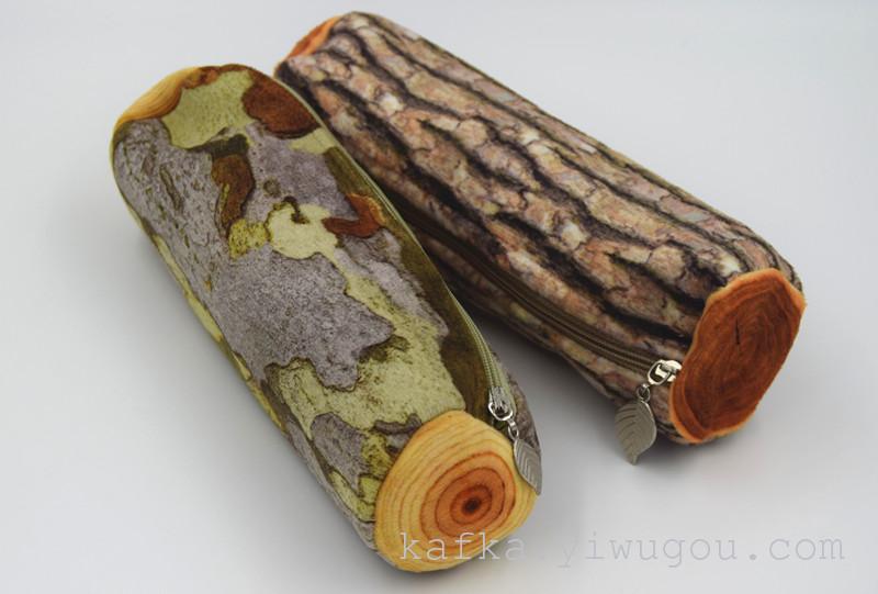 Creative wood pencil tree bag pouch pencil case stationery