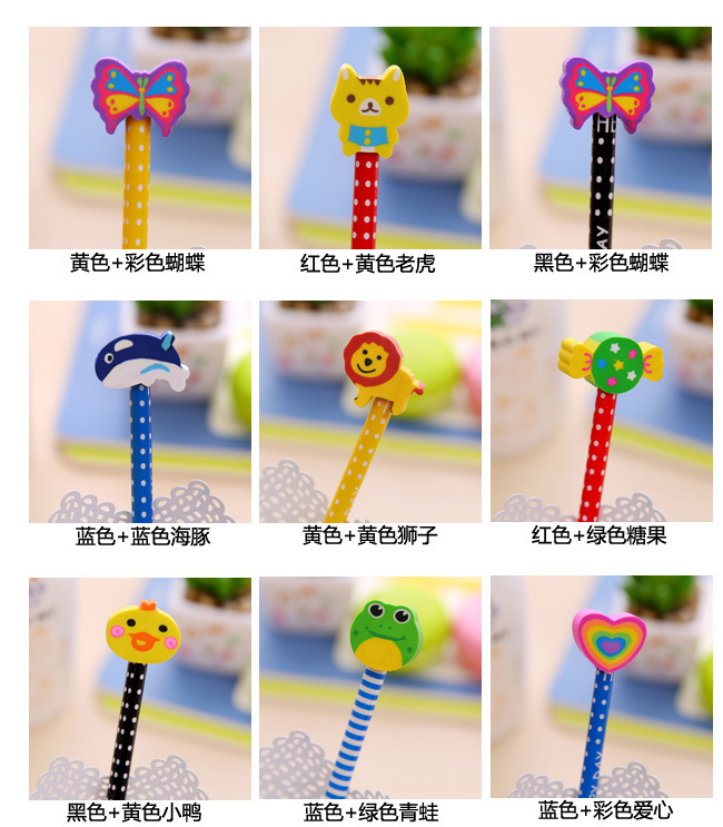 Qb016 Wholesale Prizes School Supplies Elementary School Student Award HB with Eraser Pencil Children's Pencil Factory Direct Sales T Qb016 Wholesale Prizes School Supplies Elementary School Student Award HB with Eraser Pencil Children's Pencil Factory Direct Sales T