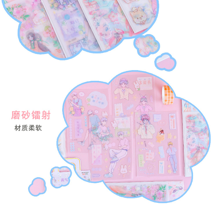 Stickers Journal Stickers Set Transparent Waterproof Frosted Hand Ledger Sticker Decorative Small Pattern Cartoon Cute Little Girl Stickers Journal Stickers Set Transparent Waterproof Frosted Hand Ledger Sticker Decorative Small Pattern Cartoon Cute Little Girl