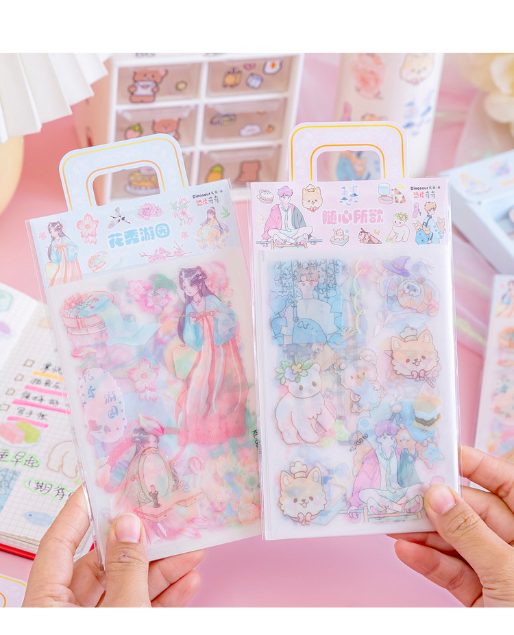 Stickers Journal Stickers Set Transparent Waterproof Frosted Hand Ledger Sticker Decorative Small Pattern Cartoon Cute Little Girl Stickers Journal Stickers Set Transparent Waterproof Frosted Hand Ledger Sticker Decorative Small Pattern Cartoon Cute Little Girl