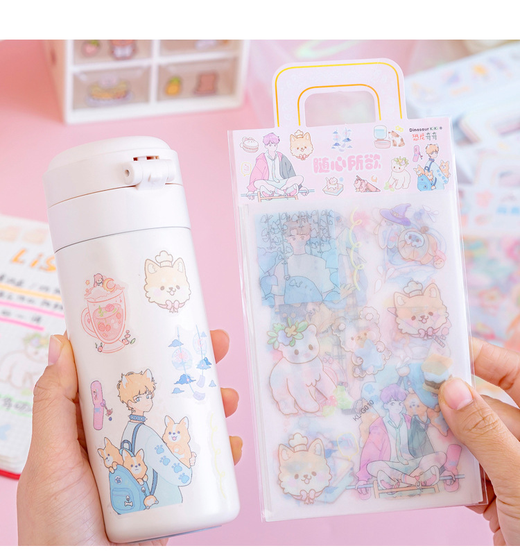 Stickers Journal Stickers Set Transparent Waterproof Frosted Hand Ledger Sticker Decorative Small Pattern Cartoon Cute Little Girl Stickers Journal Stickers Set Transparent Waterproof Frosted Hand Ledger Sticker Decorative Small Pattern Cartoon Cute Little Girl