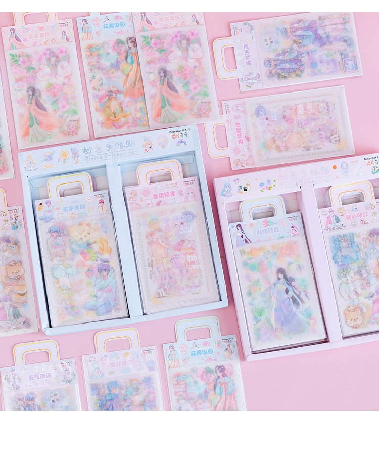 Stickers Journal Stickers Set Transparent Waterproof Frosted Hand Ledger Sticker Decorative Small Pattern Cartoon Cute Little Girl Stickers Journal Stickers Set Transparent Waterproof Frosted Hand Ledger Sticker Decorative Small Pattern Cartoon Cute Little Girl
